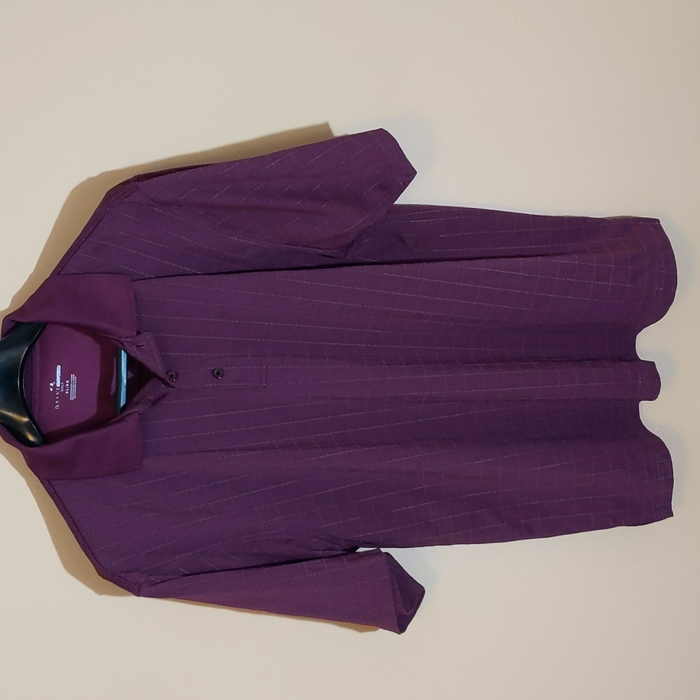 Grand Slam| Purple Golf Polo With Textured Stripe Pattern